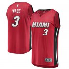 Camiseta Dwyane Wade 3 Miami Heat Statement Edition Rojo Hombre